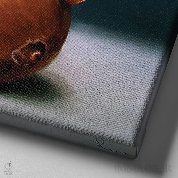 تابلو کشف بزرگ اثر لوسیا هفرنان - نمای نزدیک بافت بوم