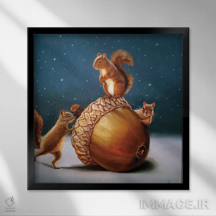 تابلو کشف بزرگ اثر لوسیا هفرنان - نمای قابدار مشکی