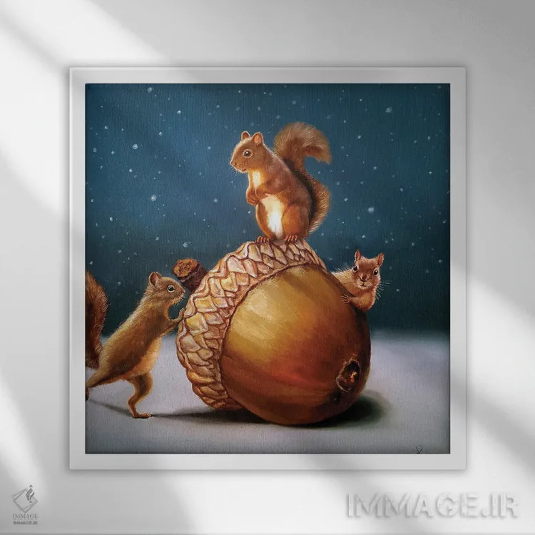 تابلو کشف بزرگ اثر لوسیا هفرنان - نمای قابدار سفید