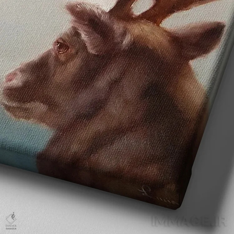 تابلو بزن کوتوله را اثر لوسیا هفرنان - نمای نزدیک بافت بوم