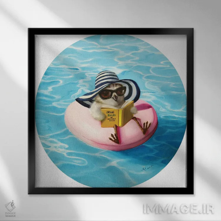 تابلو جامعهٔ سطح بالا اثر لوسیا هفرنان - نمای قابدار مشکی