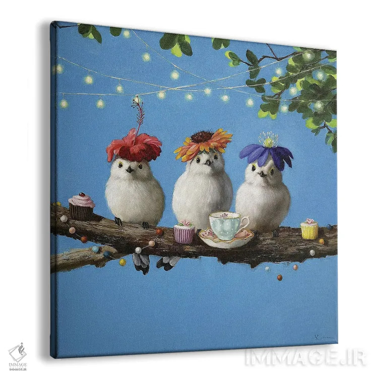 تابلو مهمانی باغ اثر لوسیا هفرنان - نمای پرسپکتیو محصول