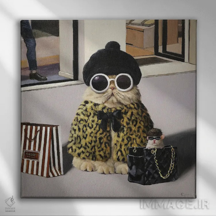 تابلو خرید درمانی اثر لوسیا هفرنان - نمای روبهرو روی دیوار