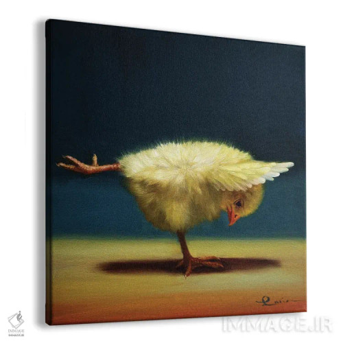 تابلو تیر تعادل (جوجه یوگاکار) اثر لوسیا هفرنان - نمای پرسپکتیو محصول