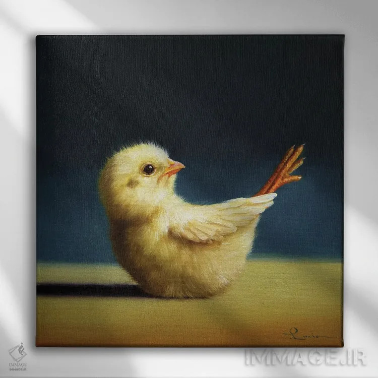 تابلو حالت قایق (جوجه یوگاکار) اثر لوسیا هفرنان - نمای روبهرو روی دیوار