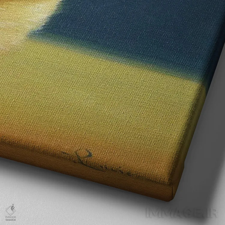 تابلو حالت قایق (جوجه یوگاکار) اثر لوسیا هفرنان - نمای نزدیک بافت بوم