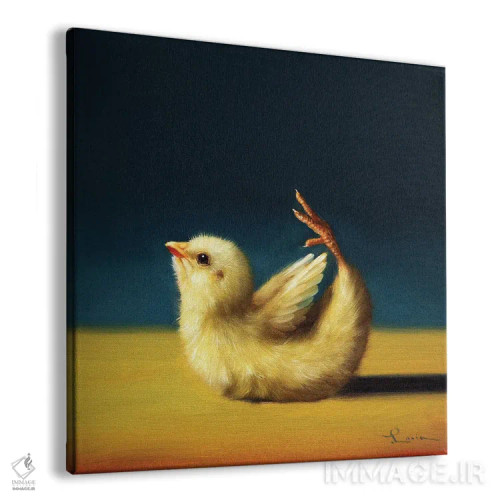 تابلو حالت کمان (جوجه یوگاکار) اثر لوسیا هفرنان - نمای پرسپکتیو محصول