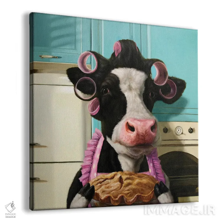 تابلو کیک گاوی (کود گاو) اثر لوسیا هفرنان - نمای پرسپکتیو محصول