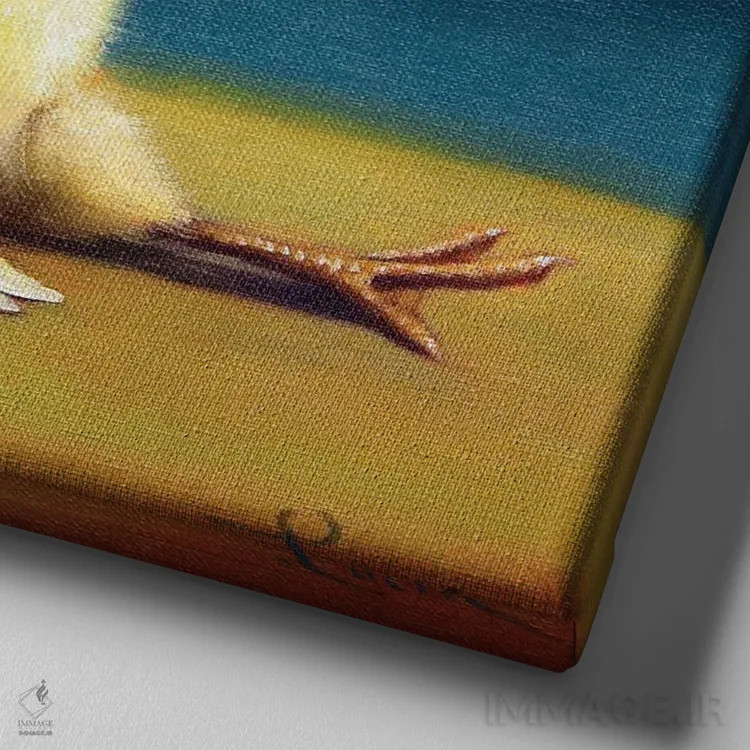 تابلو شکاف رو به جلو (جوجه یوگاکار) اثر لوسیا هفرنان - نمای نزدیک بافت بوم