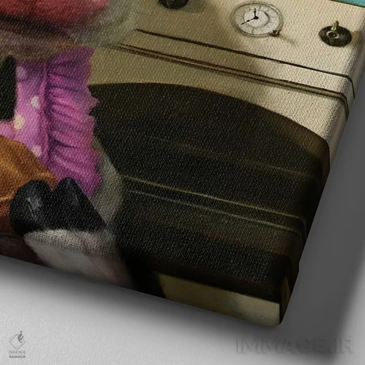 تابلو کیک گاوی (کود گاو) اثر لوسیا هفرنان - نمای نزدیک بافت بوم