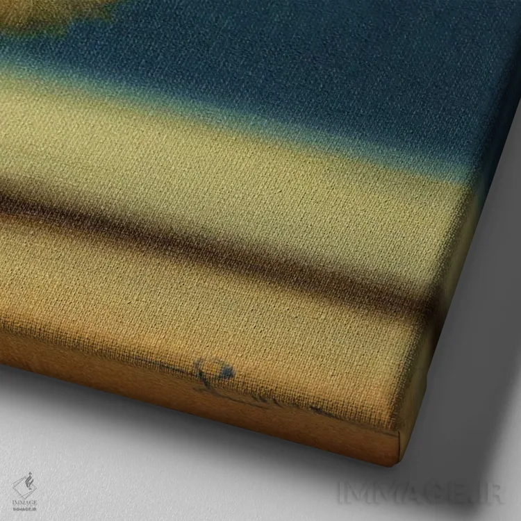 تابلو رقصنده دو (جوجه یوگاکار) اثر لوسیا هفرنان - نمای نزدیک بافت بوم