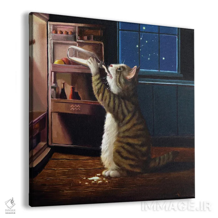 تابلو برج دلو (آکواریوس) اثر لوسیا هفرنان - نمای پرسپکتیو محصول