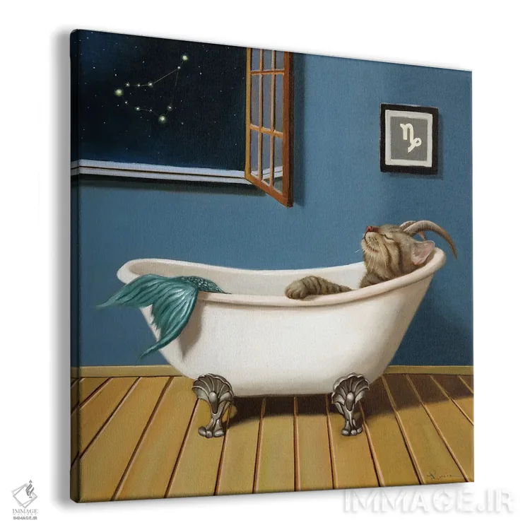 تابلو برج جدی (کاپریکورن) اثر لوسیا هفرنان - نمای پرسپکتیو محصول