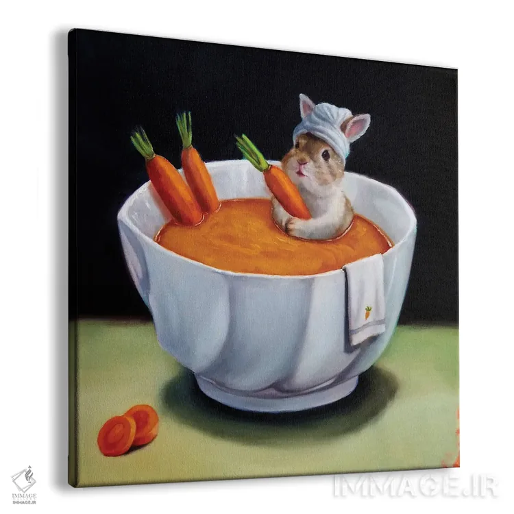 تابلو اسپا هویج اثر لوسیا هفرنان - نمای پرسپکتیو محصول