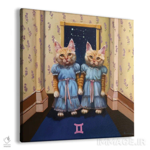 تابلو برج جوزا (دوقلوها) اثر لوسیا هفرنان - نمای پرسپکتیو محصول