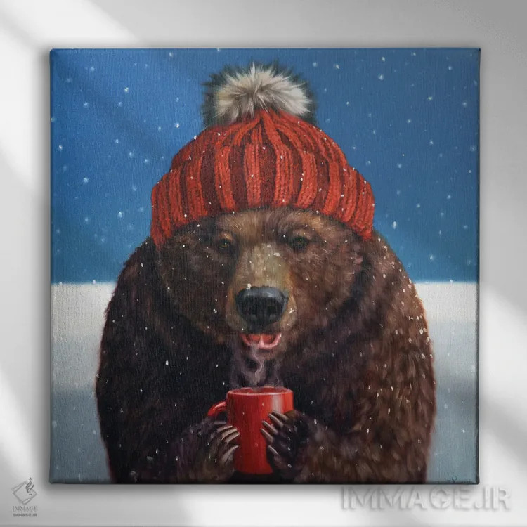 تابلو اولین جرعه اثر لوسیا هفرنان - نمای روبهرو روی دیوار