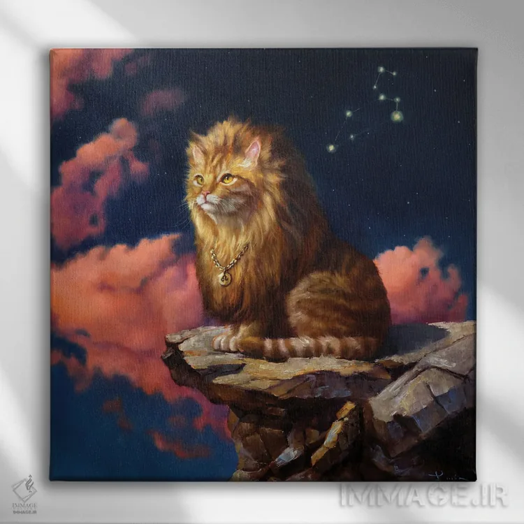 تابلو برج اسد (شیر) اثر لوسیا هفرنان - نمای روبهرو روی دیوار