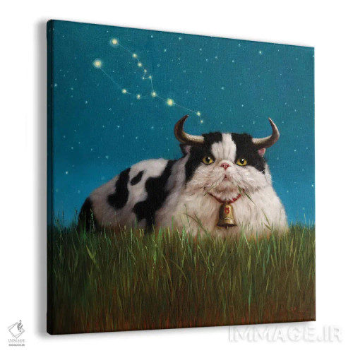 تابلو برج ثور (گاو) اثر لوسیا هفرنان - نمای پرسپکتیو محصول