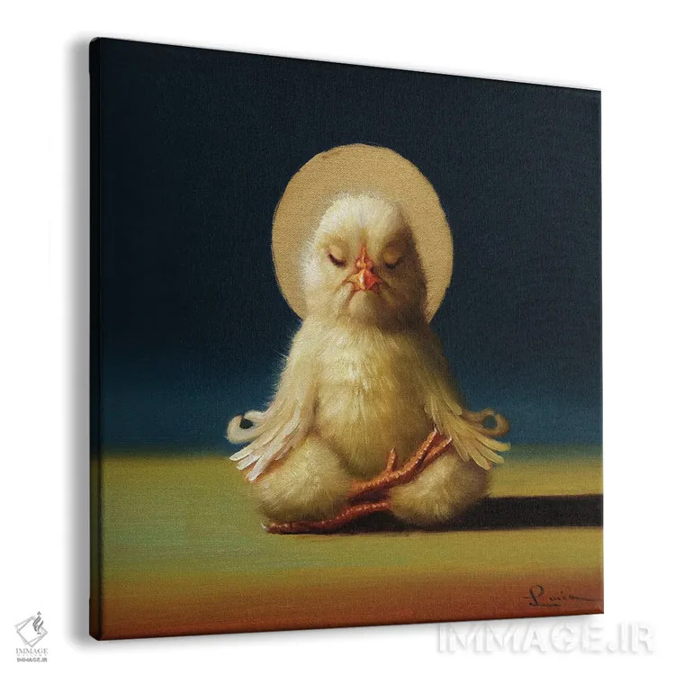 تابلو نیمه نیلوفر (جوجه یوگاکار) اثر لوسیا هفرنان - نمای پرسپکتیو محصول