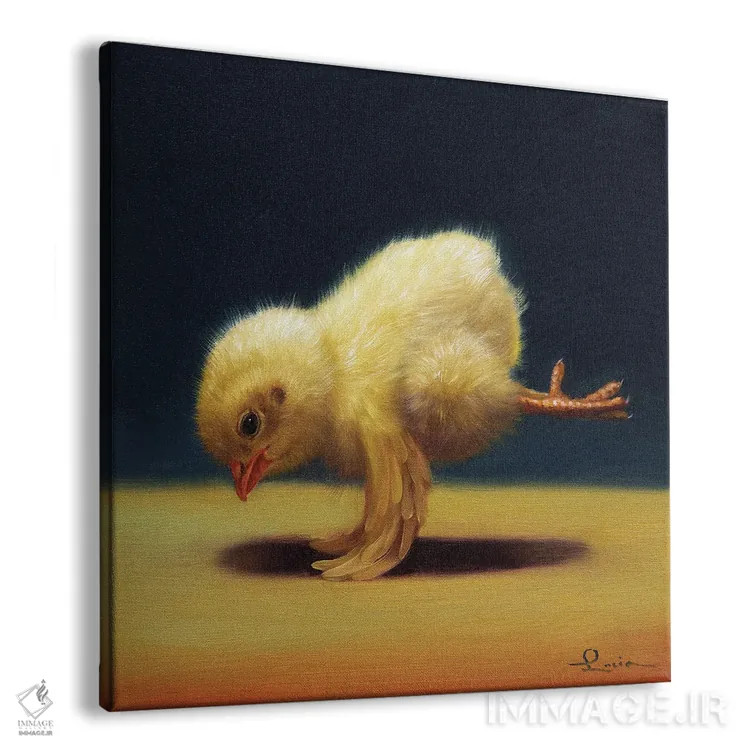 تابلو جرثقیل (جوجه یوگاکار) اثر لوسیا هفرنان - نمای پرسپکتیو محصول