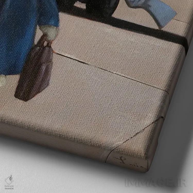 تابلو شخص مهم (VIP) اثر لوسیا هفرنان - نمای نزدیک بافت بوم