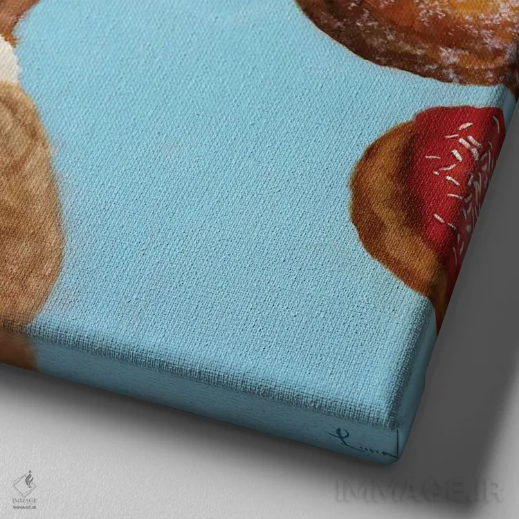 تابلو جای شاد اثر لوسیا هفرنان - نمای نزدیک بافت بوم