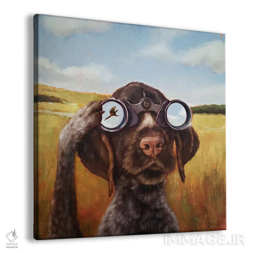 تابلو سگ پرنده (نوعی سگ شکاری) اثر لوسیا هفرنان - نمای پرسپکتیو محصول