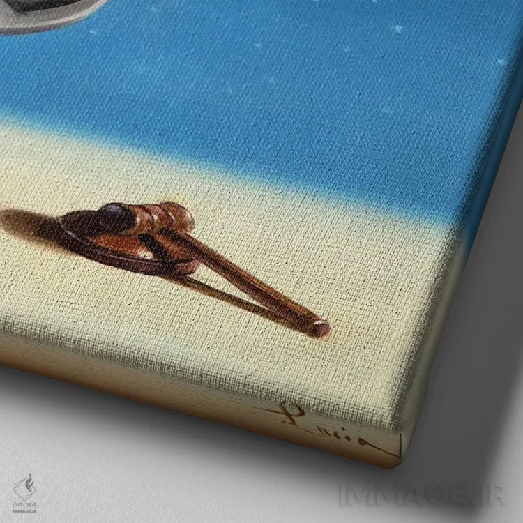 تابلو برج میزان (ترازو) اثر لوسیا هفرنان - نمای نزدیک بافت بوم