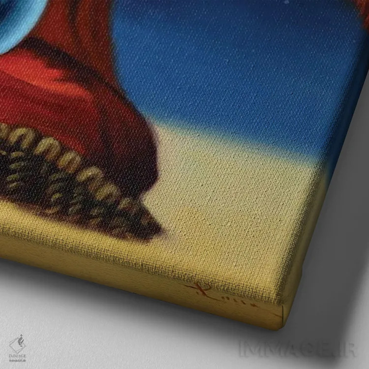 تابلو برج حوت (ماهیها) اثر لوسیا هفرنان - نمای نزدیک بافت بوم