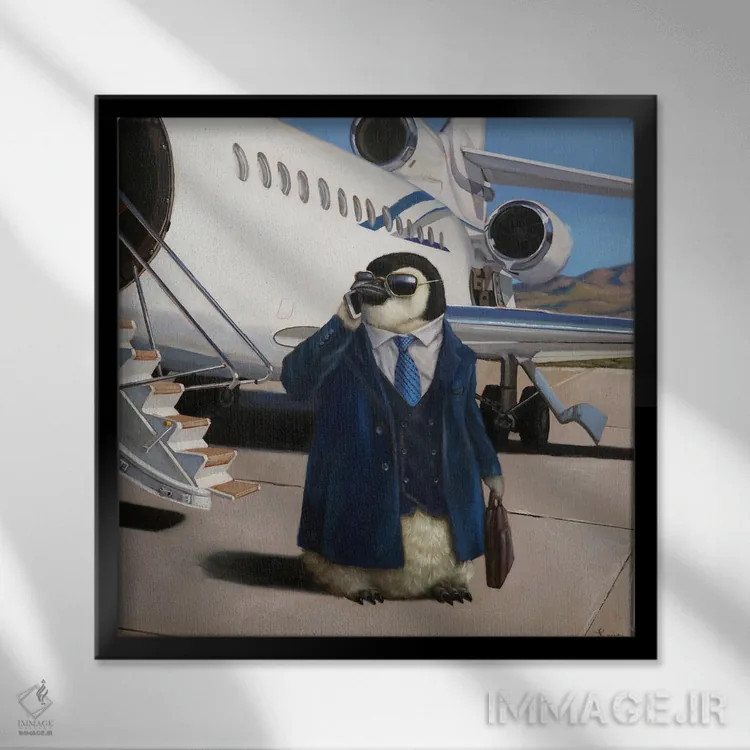 تابلو شخص مهم (VIP) اثر لوسیا هفرنان - نمای قابدار مشکی