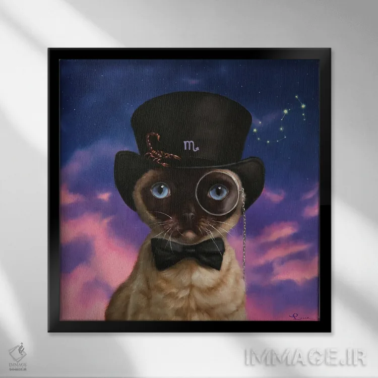 تابلو برج عقرب اثر لوسیا هفرنان - نمای قابدار مشکی