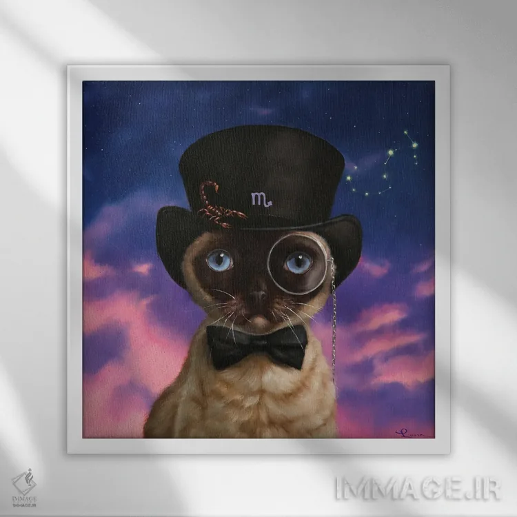 تابلو برج عقرب اثر لوسیا هفرنان - نمای قابدار سفید