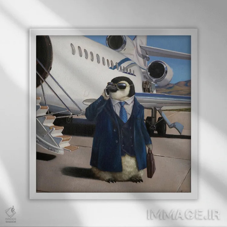 تابلو شخص مهم (VIP) اثر لوسیا هفرنان - نمای قابدار سفید