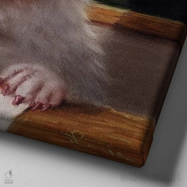 تابلو حواسپرت اثر لوسیا هفرنان - نمای نزدیک بافت بوم