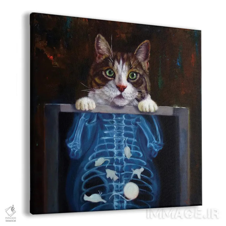 تابلو سیتیاسکن گربه اثر لوسیا هفرنان - نمای پرسپکتیو محصول