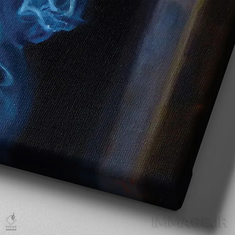 تابلو سیتیاسکن گربه اثر لوسیا هفرنان - نمای نزدیک بافت بوم