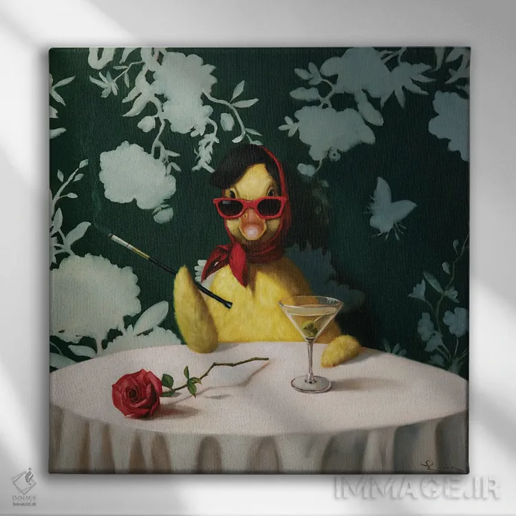 تابلو قرار ملاقات کور اثر لوسیا هفرنان - نمای روبهرو روی دیوار