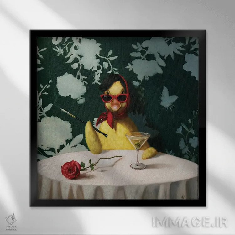 تابلو قرار ملاقات کور اثر لوسیا هفرنان - نمای قابدار مشکی