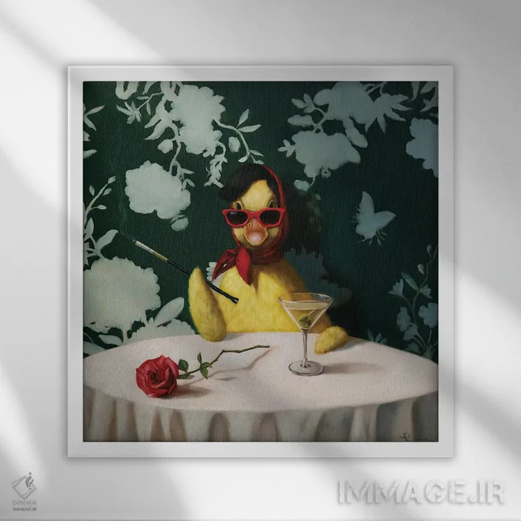 تابلو قرار ملاقات کور اثر لوسیا هفرنان - نمای قابدار سفید