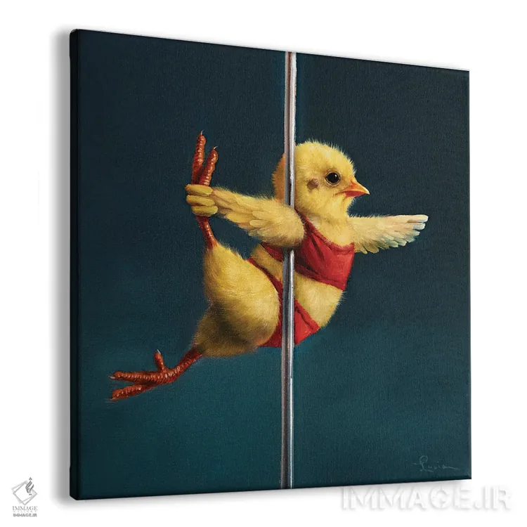 تابلو جوجه میلهای: زن موشکی اثر لوسیا هفرنان - نمای پرسپکتیو محصول