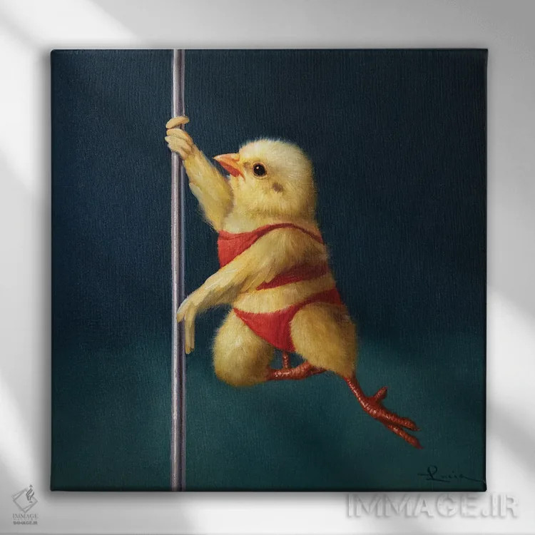 تابلو جوجه میلهای: تینکربل (شخصیت قصه) اثر لوسیا هفرنان - نمای روبهرو روی دیوار