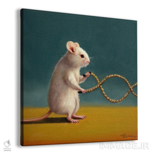 تابلو طناب نبرد (موش باشگاه) اثر لوسیا هفرنان - نمای پرسپکتیو محصول