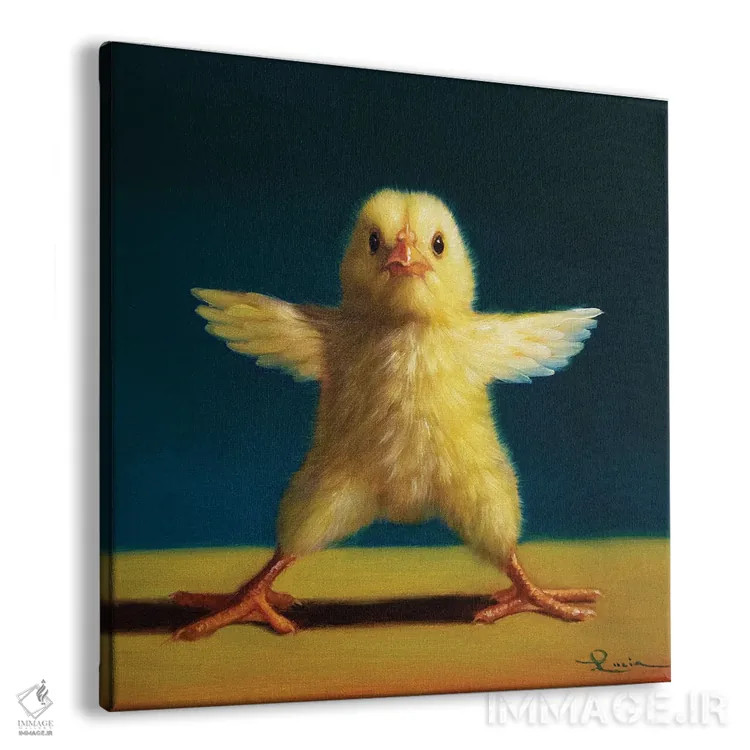 تابلو ستاره (جوجه یوگاکار) اثر لوسیا هفرنان - نمای پرسپکتیو محصول