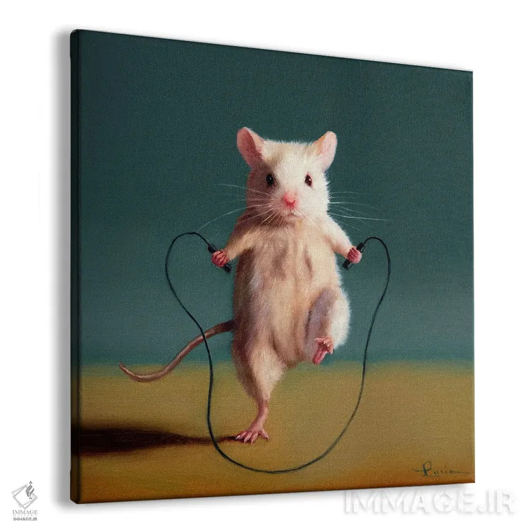 تابلو طنابزنی (موش باشگاه) اثر لوسیا هفرنان - نمای پرسپکتیو محصول