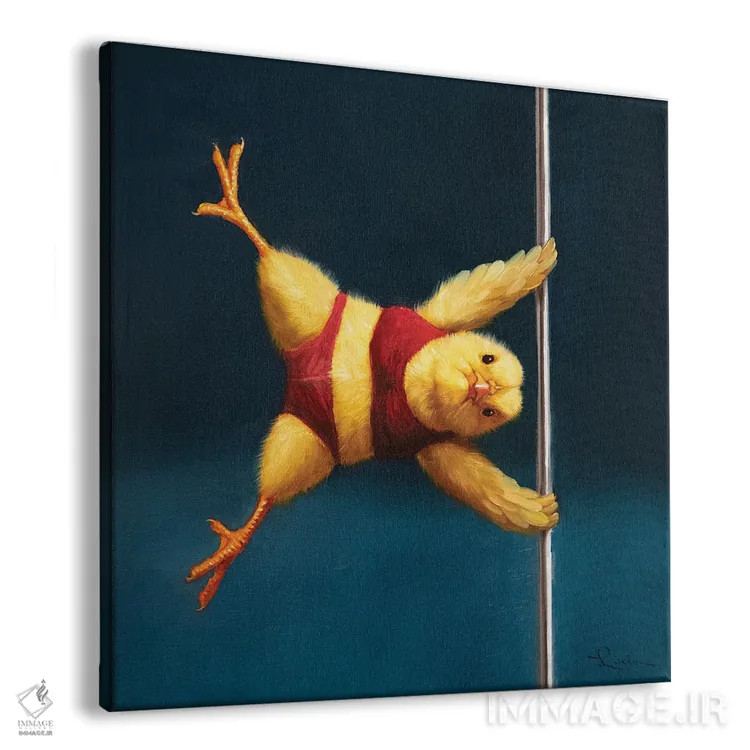 تابلو جوجه میلهای: آهنی اثر لوسیا هفرنان - نمای پرسپکتیو محصول