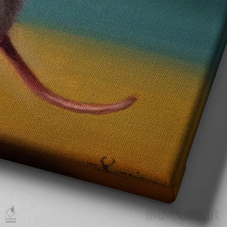 تابلو بارفیکس (موش باشگاه) اثر لوسیا هفرنان - نمای نزدیک بافت بوم