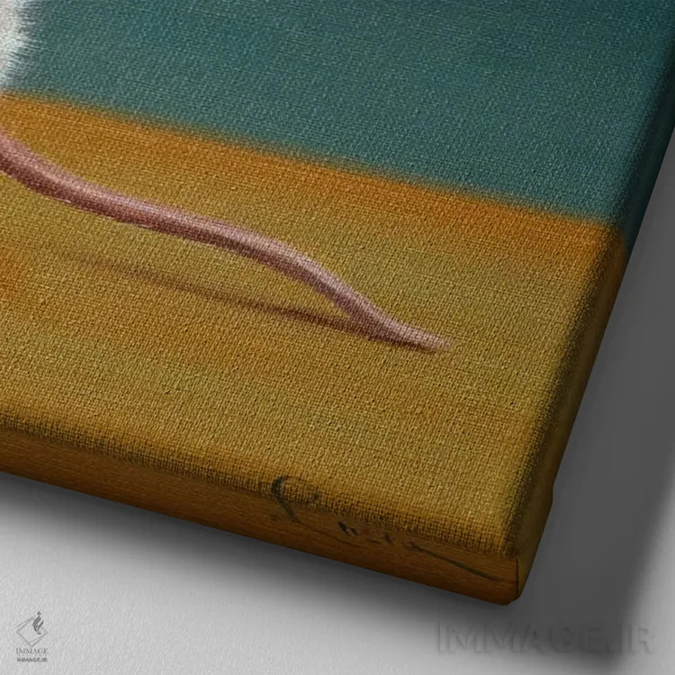 تابلو اسکوات پشت (موش باشگاه) اثر لوسیا هفرنان - نمای نزدیک بافت بوم