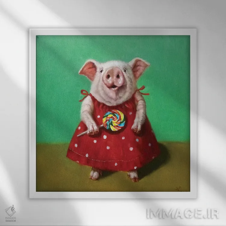 تابلو چسبناک اثر لوسیا هفرنان - نمای قابدار سفید