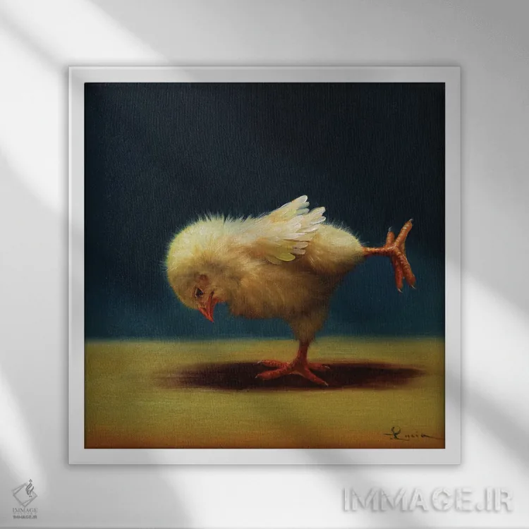 تابلو هواپیما (جوجه یوگاکار) اثر لوسیا هفرنان - نمای قابدار سفید