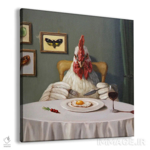 تابلو هنیبال لکتر (کنایه از مرغ) اثر لوسیا هفرنان - نمای پرسپکتیو محصول